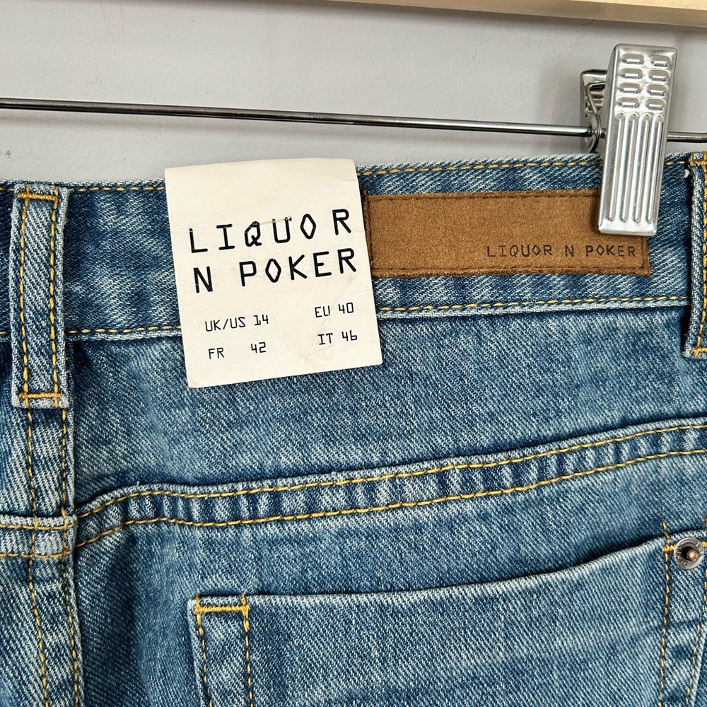 NEW CHASKA INDIGO RIPPED BOYFRIEND JEANS - Picture 5 of 5